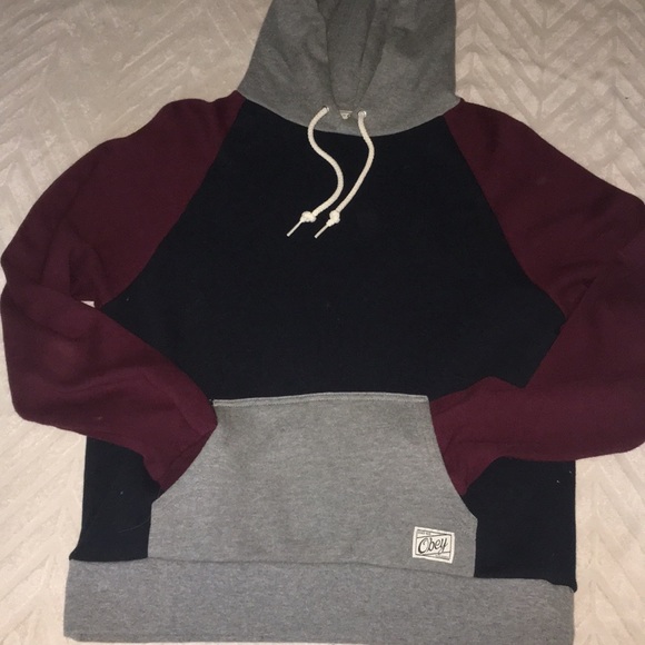 Obey Tops - Colorblock Obey Hoodie